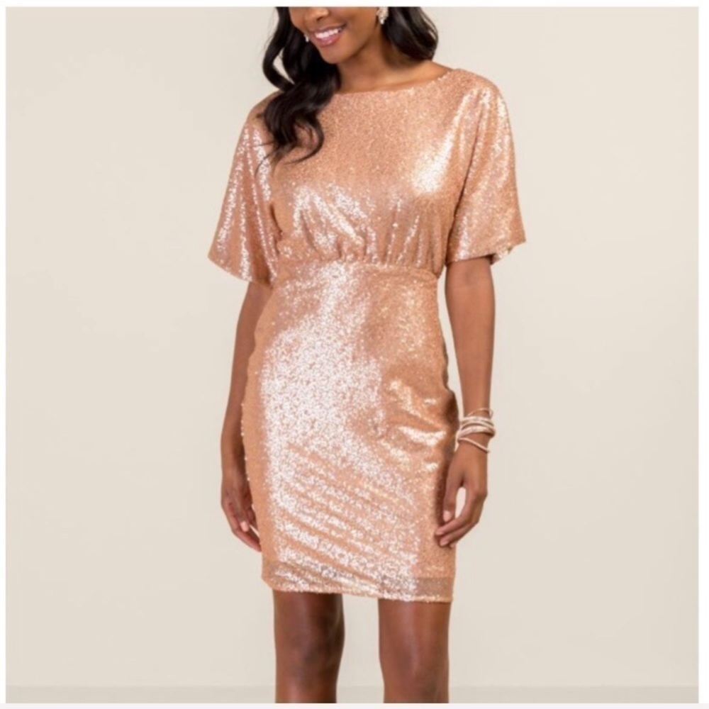 Francesca’s gold sequin party dress size small